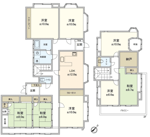 大津市若葉台 間取図(平面図) 大津市若葉台 間取図(平面図)