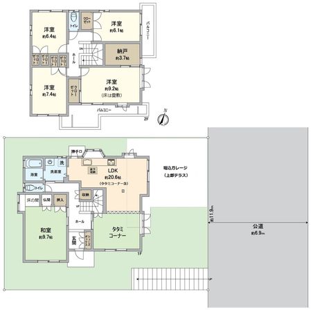 大津市本宮二丁目 間取図(平面図) 大津市本宮二丁目 間取図(平面図)