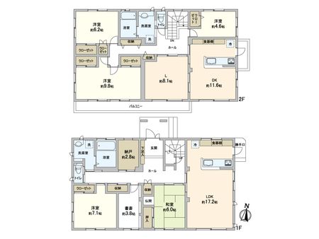 大和市上草柳8丁目 戸建 間取図(平面図) 大和市上草柳8丁目 戸建 間取図(平面図)