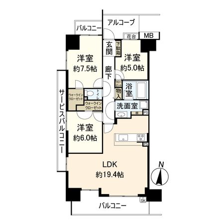 ハイホーム湘南平塚 間取図(平面図)