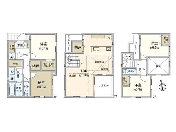 海老名市上郷3丁目 新築戸建 3号棟 間取図(平面図) 海老名市上郷3丁目 新築戸建 3号棟 間取図(平面図)