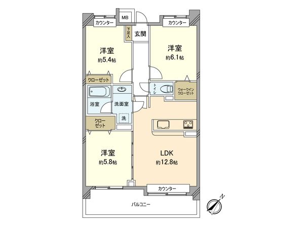 セントレー玉川上水 間取図(平面図)