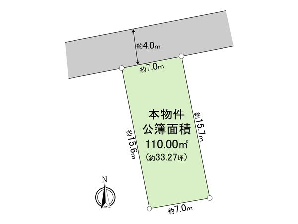 福生市大字熊川 土地C区画 区画図