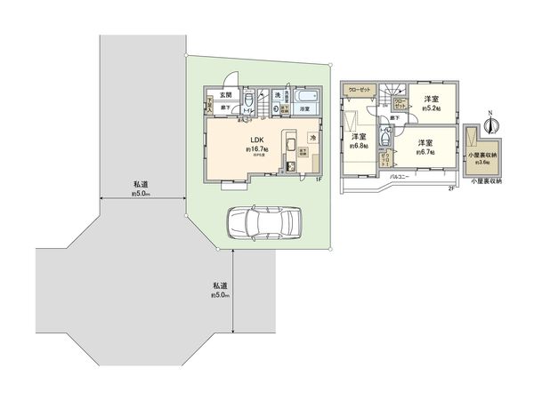 東久留米市前沢3丁目 新築戸建 間取図(平面図)