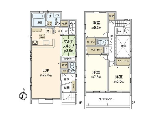 東村山市富士見町3丁目 新築2号棟 玄関
