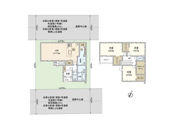 東村山市多摩湖町2丁目 新築戸建3号棟 間取図(平面図) 東村山市多摩湖町2丁目 新築戸建3号棟 間取図(平面図)