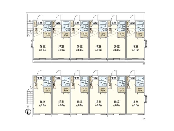 東村山市富士見町2丁目 アパート 間取図(平面図) 東村山市富士見町2丁目 アパート 間取図(平面図)