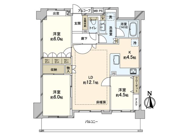 ライオンズ光が丘オーセンティックハウス 間取図(平面図)