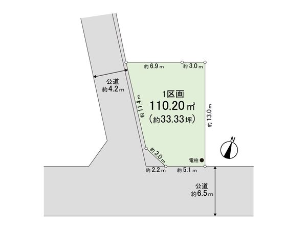 新座市池田4丁目 土地 1区画 区画図 新座市池田4丁目 土地 1区画 区画図