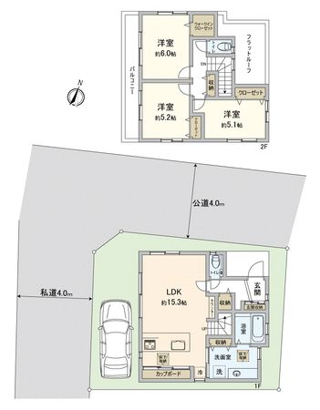 川越市大字藤間新築戸建 間取図(平面図) 川越市大字藤間新築戸建 間取図(平面図)