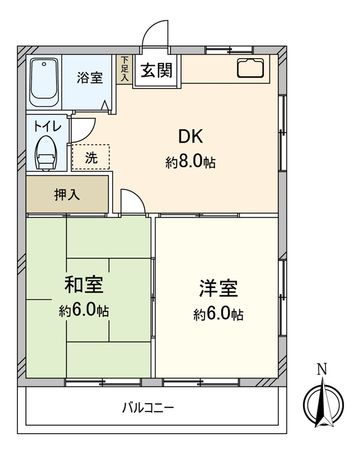 川越市小仙波町4丁目一棟マンション(ラ・フェリーチェ) 間取図(平面図)