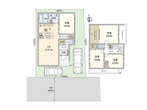 さいたま市西区大字指扇 1号棟 間取図(平面図)