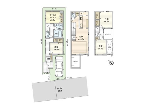 さいたま市大宮区櫛引町1丁目 1号棟 間取図(平面図) さいたま市大宮区櫛引町1丁目 1号棟 間取図(平面図)