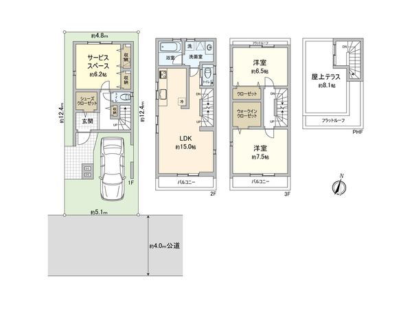 さいたま市大宮区大成町2丁目 1号棟 間取図(平面図) さいたま市大宮区大成町2丁目 1号棟 間取図(平面図)