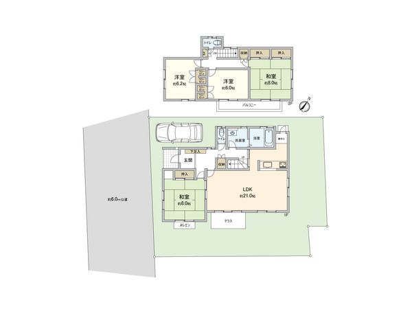 入間市新光 戸建 間取図(平面図) 入間市新光 戸建 間取図(平面図)