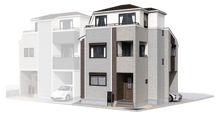 北区志茂5丁目新築戸建 3号棟 外観パース図 北区志茂5丁目新築戸建 3号棟 外観パース図