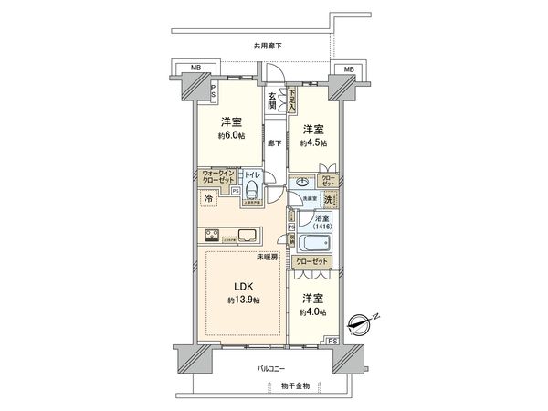プラウド船橋本町通り 間取図(平面図) プラウド船橋本町通り 間取図(平面図)