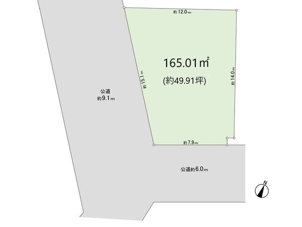 大和田新田 古家付土地 区画図 大和田新田 古家付土地 区画図