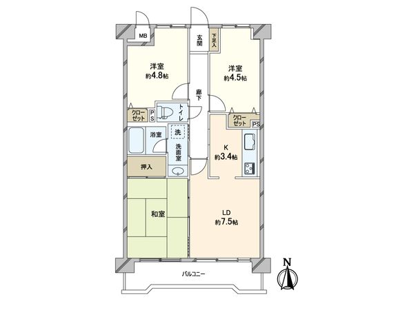 ヒューマンスクエア南柏 間取図(平面図)