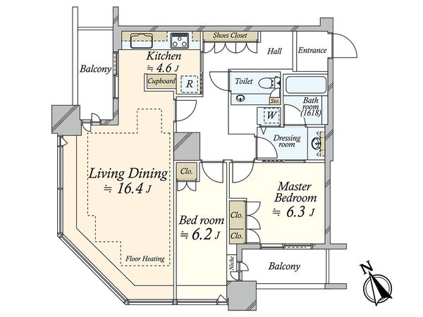 銀座タワー 間取図(平面図)