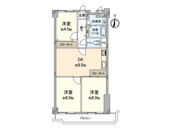サンキャッスル南越谷 間取図(平面図) 間取図(平面図)