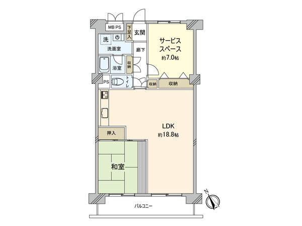 コープ野村梅島 間取図(平面図)
