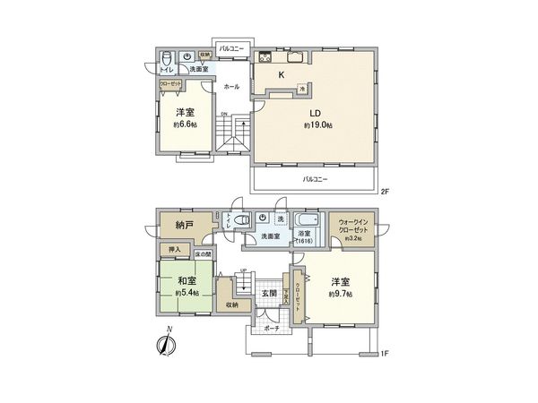 つくば市花園 戸建 間取図(平面図)