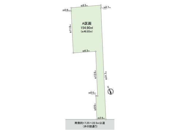 武蔵野市関前4丁目 土地 区画図 武蔵野市関前4丁目 土地 区画図