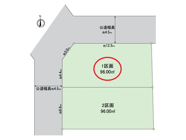 金沢区能見台通 土地 1区画 区画図 金沢区能見台通 土地 1区画 区画図