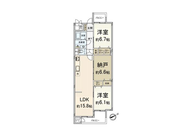 豊中豊松園ハイツ F棟 間取図(平面図) 豊中豊松園ハイツ F棟 間取図(平面図)