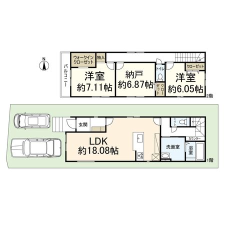 高槻市柳川町2丁目 間取図(平面図) 高槻市柳川町2丁目 間取図(平面図)