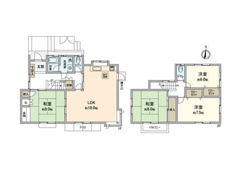 猪名川町伏見台(日生ニュータウン) 戸建 間取図(平面図) 猪名川町伏見台(日生ニュータウン) 戸建 間取図(平面図)