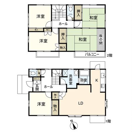 西宮市宝生ヶ丘2丁目【戸建】 間取図(平面図)