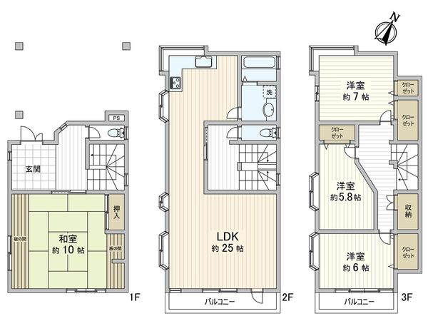 門戸西町 戸建 間取図(平面図) 門戸西町 戸建 間取図(平面図)