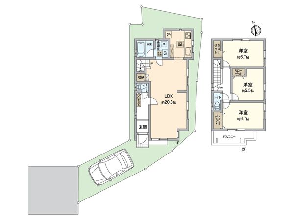 枚方市香里園東之町 間取図(平面図) 枚方市香里園東之町 間取図(平面図)