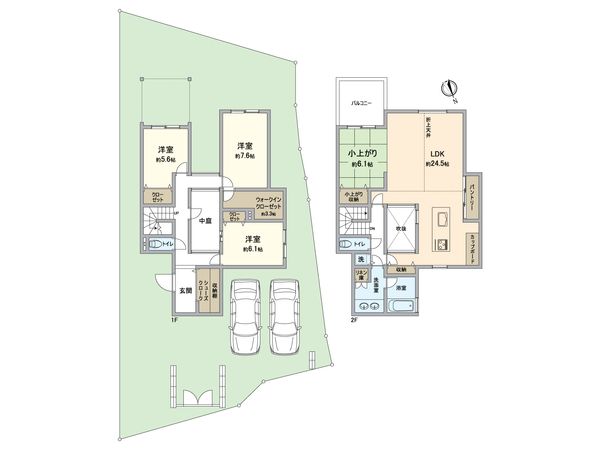 寝屋川市成田東が丘 A号地 間取図(平面図) 寝屋川市成田東が丘 A号地 間取図(平面図)