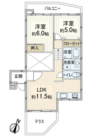 グローバル八瀬Ⅱ 間取図(平面図) グローバル八瀬Ⅱ 間取図(平面図)