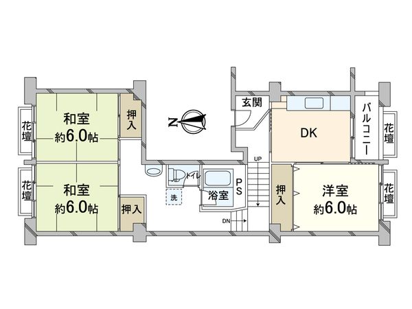 中津リバーサイドコーポ C棟 エントランス