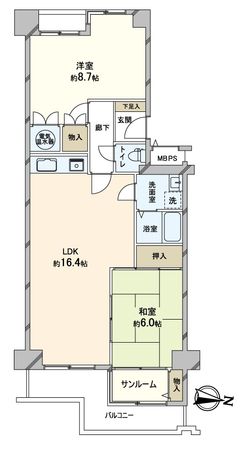 エバーグリーンポートタウン11号棟 間取図(平面図) エバーグリーンポートタウン11号棟 間取図(平面図)