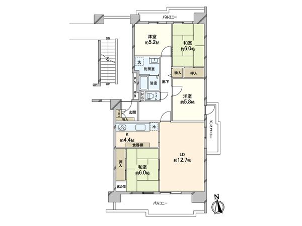 南港コープうしお 24号棟 間取図(平面図) 南港コープうしお 24号棟 間取図(平面図)