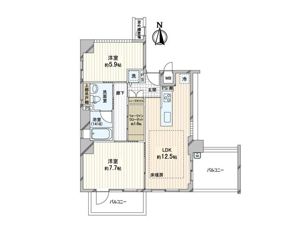 エイペックス東心斎橋Ⅱ 間取図(平面図)