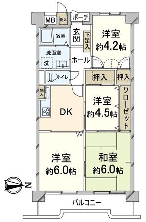 ルシエル太秦 間取図(平面図) ルシエル太秦 間取図(平面図)