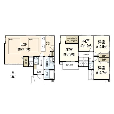 上ノ島町1丁目 新築戸建 間取図(平面図)