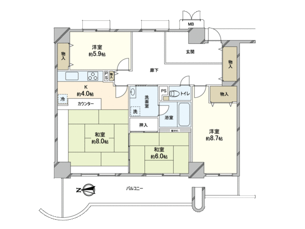ヴェル・ノール布施 間取図(平面図) ヴェル・ノール布施 間取図(平面図)