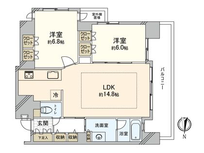 グランシティオ心斎橋EAST 間取図(平面図)