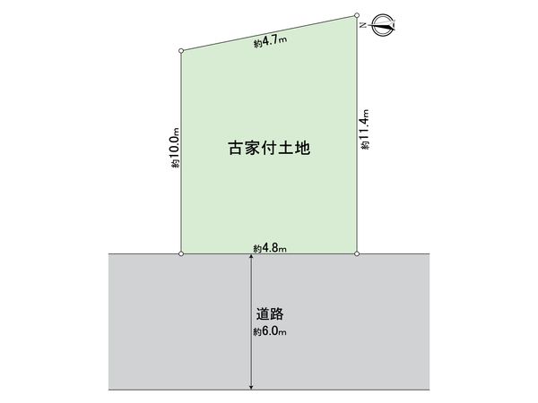 北区大淀中4丁目 土地 区画図 区画図