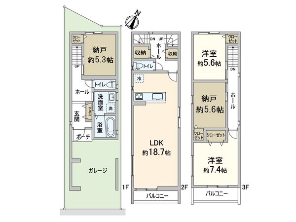此花区春日出中2丁目 新築戸建 間取図(平面図) 此花区春日出中2丁目 新築戸建 間取図(平面図)