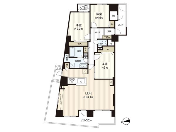 ベイシティ大阪 センタープラザ 間取図(平面図) ベイシティ大阪 センタープラザ 間取図(平面図)