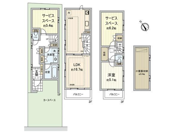 世田谷区南烏山6丁目 戸建 間取図(平面図)