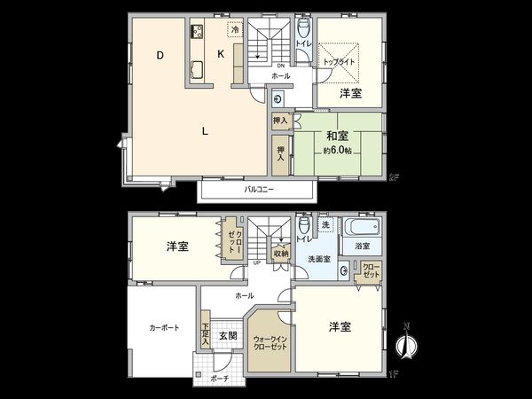 中野区大和町4丁目 戸建 間取図(平面図)